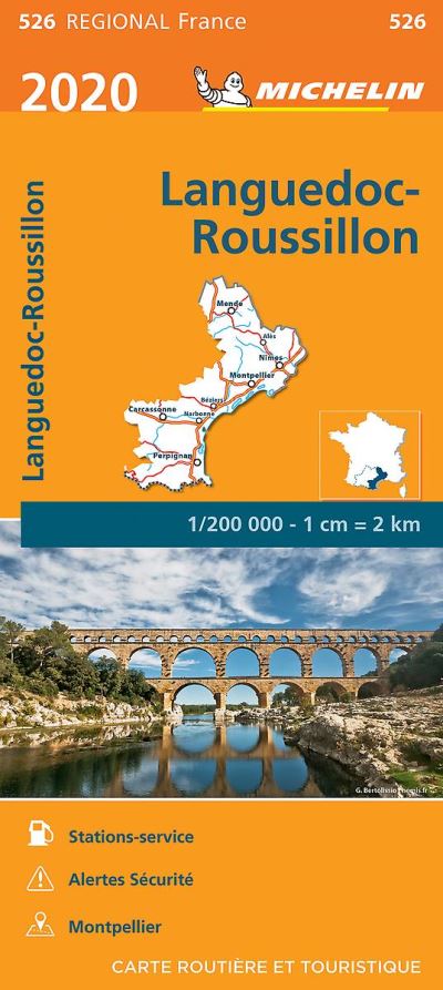 LANGUEDOC-ROUSSILLON 10526 CARTE MICHELIN KAART 2020
