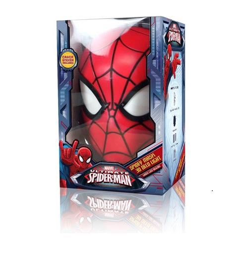 Lampe De Nuit Spiderman 3D LED - 16 Couleurs Avec Télécommande - USB (Noire)