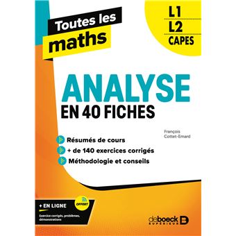 Toutes les maths – Analyse en 40 fiches