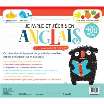 Je parle et j'écris en anglais