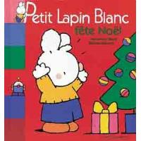 Petit lapin blanc fête Noël