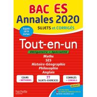 Annales Bac 2020 Tout-en-un Bac ES