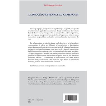 La procédure pénale au Cameroun