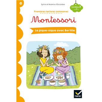 Premières lectures autonomes Montessori Niveau 3 - Le pique-nique avec Bertille
