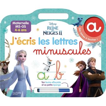 DISNEY REINE DES NEIGES 2 - Ardoise J'écris les lettres minuscules (4-6 ans)