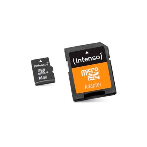Intenso MicroSDHC 16GB met Adapter