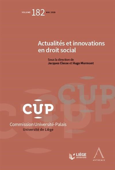 Actualites et innovations en droit social