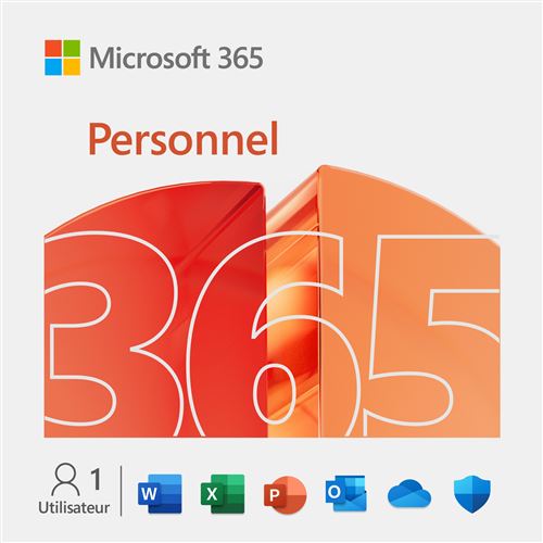Microsoft 365 Personnel 1 utilisateur Abonnement 12 mois Téléchargement