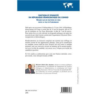 Élection et ethnicité en République démocratique du Congo