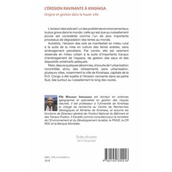 L'érosion ravinante à Kinshasa