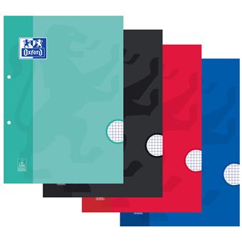 Application SCRIBZEE Papier Quadrillé Oxford A4 - Lot 250 Feuilles 5x5mm, 5 Couleurs, Perforé 4 Trous, Compatible SCRIBZEE Feuilles Couleurs Vives