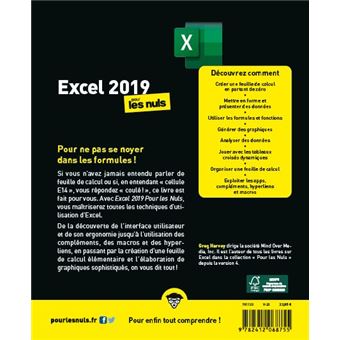 Excel 2019 Pour les Nuls, 2e