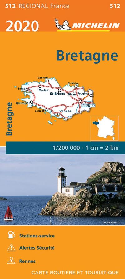 BRETAGNE 10512 CARTE MICHELIN KAART 2020