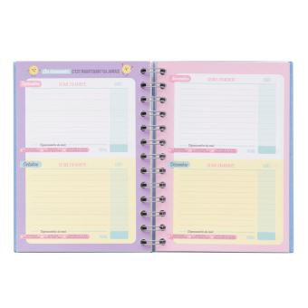 Agenda classique Mr. Wonderful Modèle semainier Petit format 2020 2021 Je m’y mets Bleu