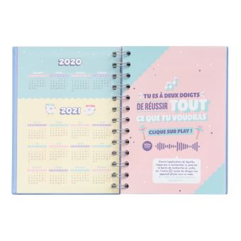 Agenda classique Mr. Wonderful Modèle semainier Petit format 2020 2021 Je m’y mets Bleu