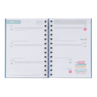 Agenda classique Mr. Wonderful Modèle semainier Petit format 2020 2021 Je m’y mets Bleu