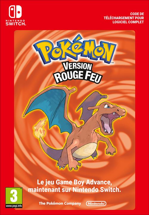 Code de téléchargement Pokémon version Rouge Feu