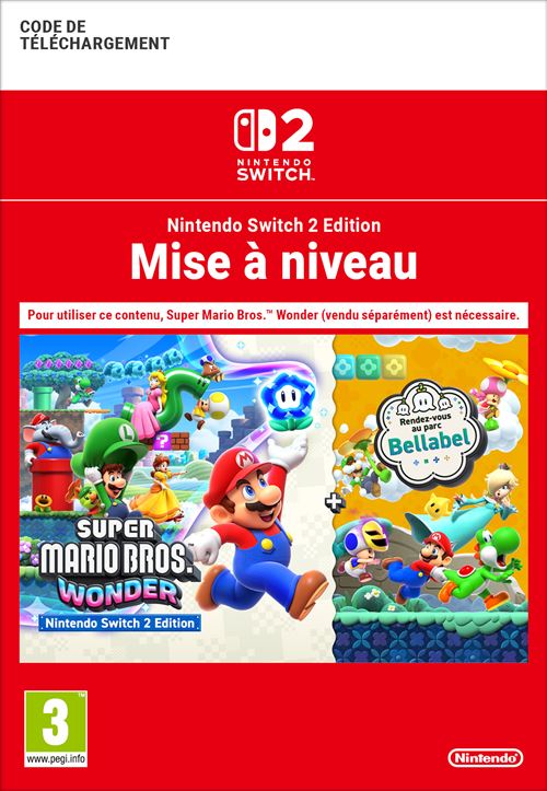 mise à niveau Super Mario Bross Wonder + Rendez-vous au parc Bellabel