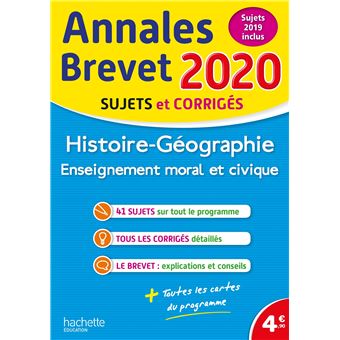 Annales Brevet 2020 Histoire-Géographie-EMC