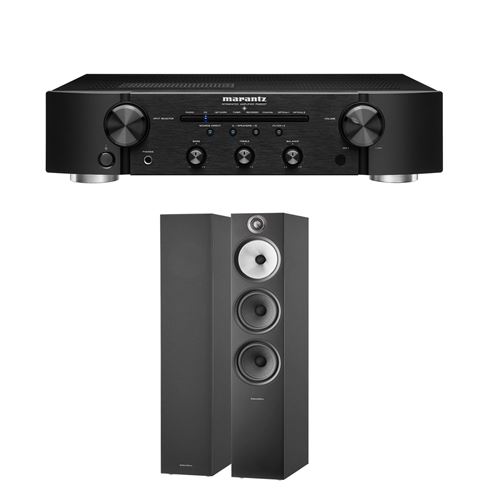 Amplificateur hi-fi Marantz PM6007 Noir + Enceinte colonne Bowers&Wilkins 603 S2 Edition Anniversaire Noir Vendue par paire