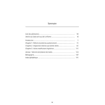 La reforme du droit des suretes