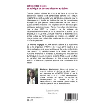 Collectivités locales et politique de décentralisation au Gabon
