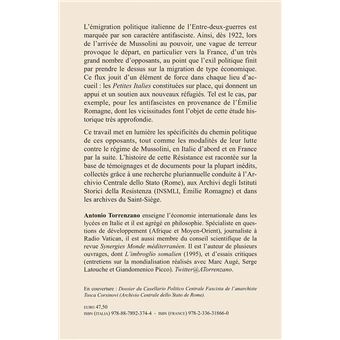 Antifascistes de l'Émilie Romagne réfugiés en France : 1922-1943