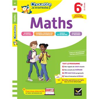 Chouette Je m'entraîne - Maths 6e Nouveau programme