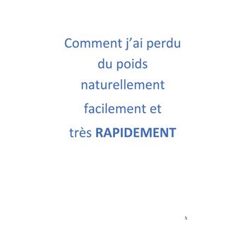 Perdre du poids facilement et naturellement