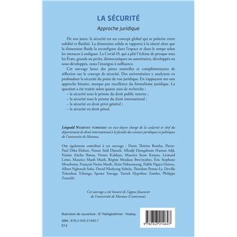 La sécurité. Approche juridique