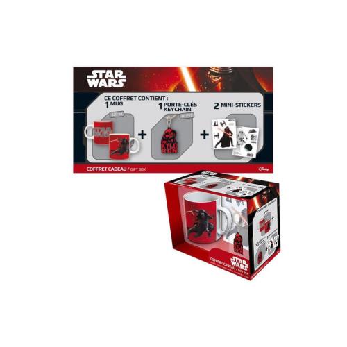 Coffret Cadeau Star Wars Kylo Ren Abystyle 1 Mug 320Ml Et 1 Porte-Clés En Pvc + 2 Mini-Stickers
