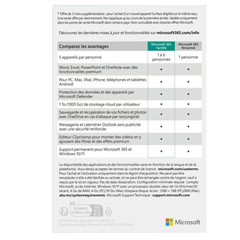 Microsoft Office 365 Home - licence d'abonnement (1 an) - jusqu'à 5 PC et  Mac par foyer