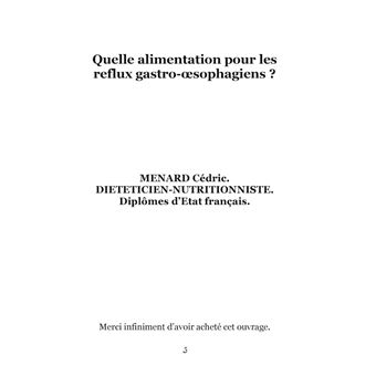 Quelle alimentation pour les reflux gastro-oesophagiens ?