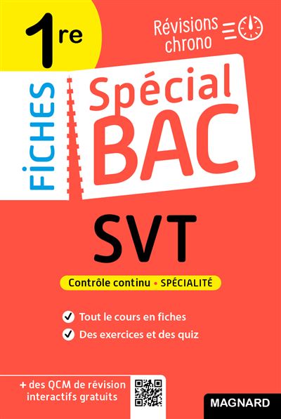 Spécial Bac Fiches SVT 1re Bac 2022