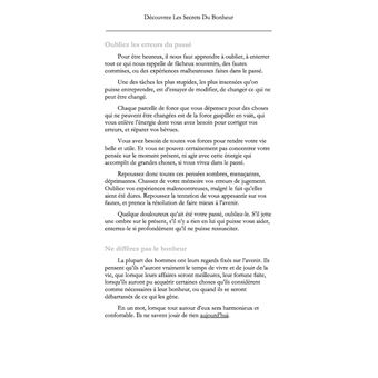 Les secrets du Bonheur