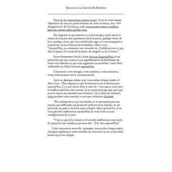 Les secrets du Bonheur