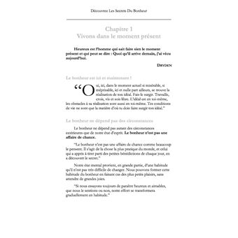 Les secrets du Bonheur