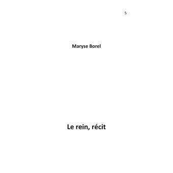 Le rein, récit