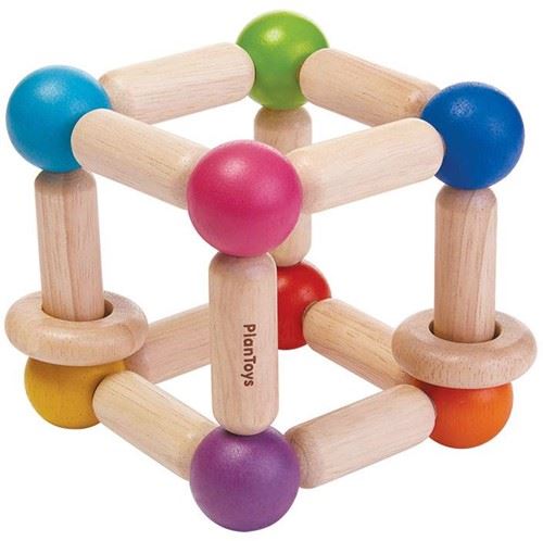 Plan Toys houten rammelaar Square Clutching Toy