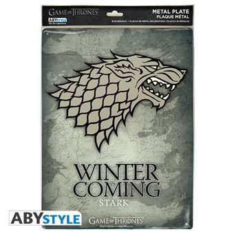 Plaque métal Game Of Thrones Stark