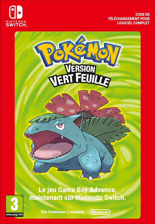 Code de téléchargement Pokémon version Vert Feuille