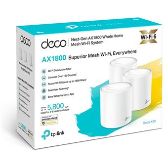 TP-Link Deco X20 - Système Wi-Fi - (3 routeurs) 1GbE - Wi-Fi 6 - Bi-bande