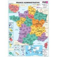 Carte de france routière - poster plastifié velleda 2 oeillets