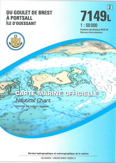 Du Goulet Brest à l'île d'Ouessant 1:50 000