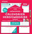 Bloc rigide Mémopad Calendrier hebdomadaire Mémoniak 2026