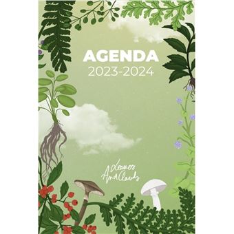 Agenda semainier A4 - Collection Céleste - Leaves & Clouds