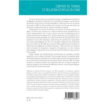 Contrat de travail et relation d'emploi en Chine