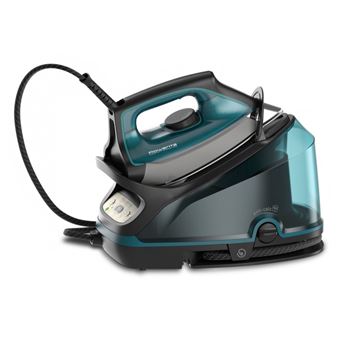 Rowenta Compact Steam DG7623F0 Pro - Centrale vapeur avec fermeture automatique - semelle : Microsteam 400 HD Laser - 2200 Watt - bleu/noir ensorcelé - 1