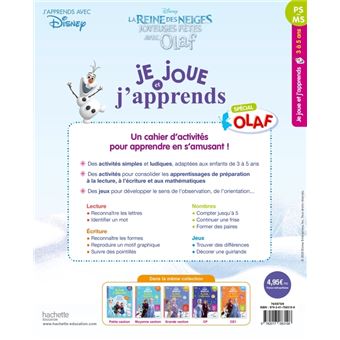 Disney - Reine des Neiges - Je joue et j'apprends avec Olaf - PS à MS 3-5 ans