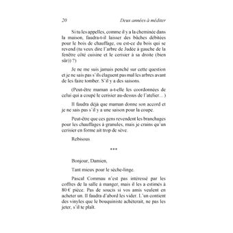 Deux années à méditer